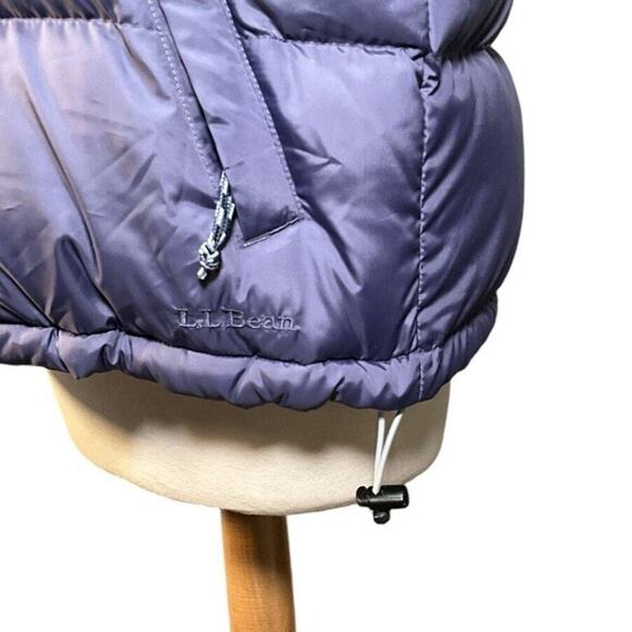 L.L.Bean Purple White reversible Down Puffer women’s Large Retro from 1990’s - Picture 5 of 16